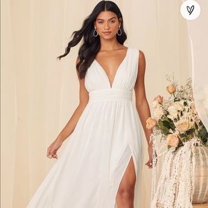 Heavenly Hues White Maxi Dress NWT